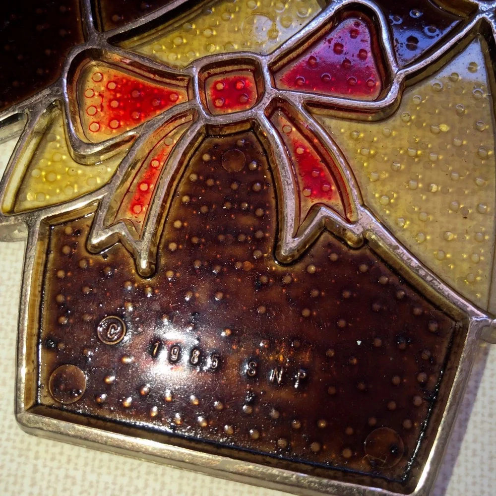 Vintage SNP 1985 Christmas Hanging Decorations Lot (3)‎ Wreath trees